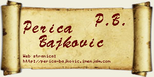 Perica Bajković vizit kartica